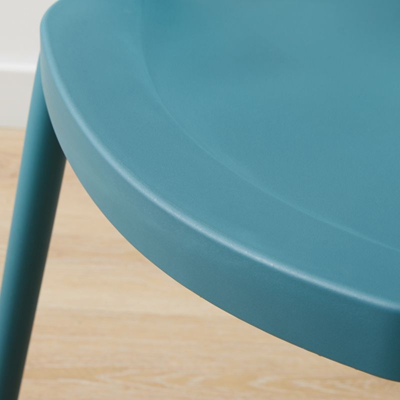Scandinavian Plastic Stacked Side Chair Open Back Dining Side Chair for Home Use