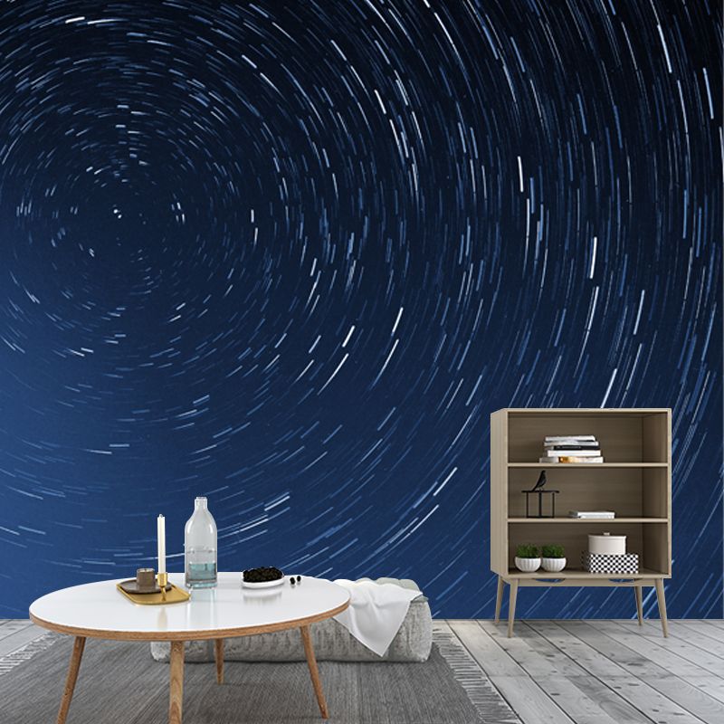 Modern Universe Whirlpool Mural Wallpaper Dark Color Stain-Proof Wall Art for Home