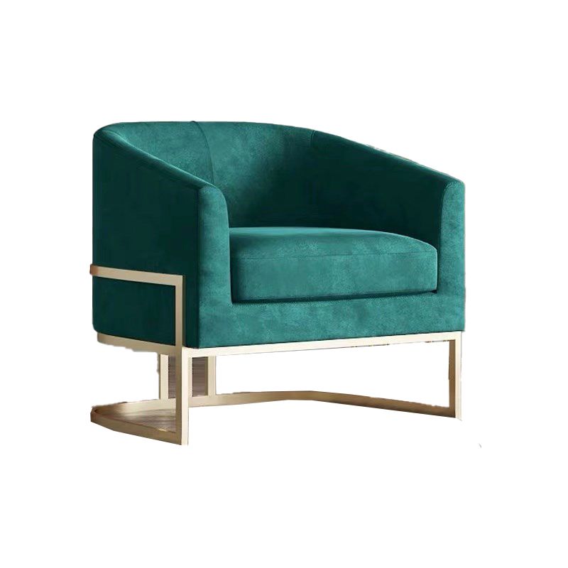 Contemporary 28" Wide Fixed Back Sloped Arms Sponge Barrel Chair