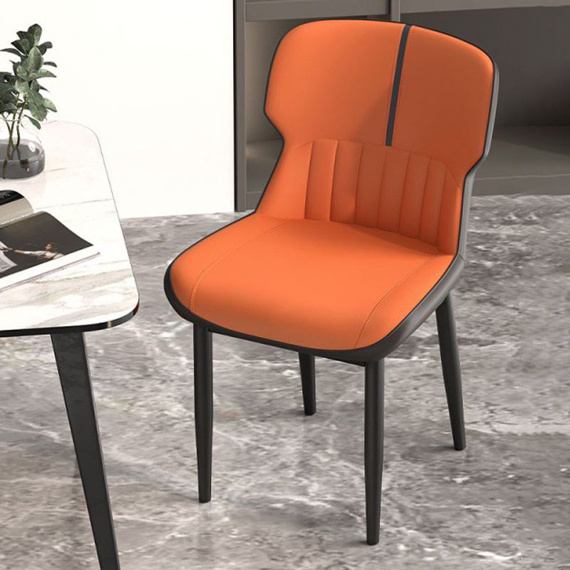 Contemporary Metal Indoor-Outdoor Room Chair Wingback Side Chair