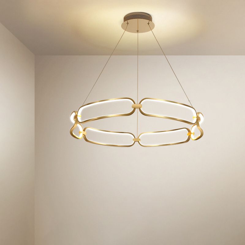 Lampadario a forma di polso da parentela da 1/a 2 livelli a forma di piante in metallo elegante a led in metallo a pendente sospeso, piccolo/grande