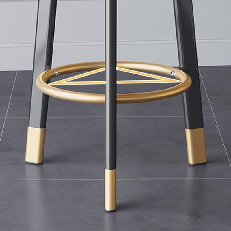 Scandinavian Swivel Upholstered Counter Height Stool Matte Finish Restaurant Barstool
