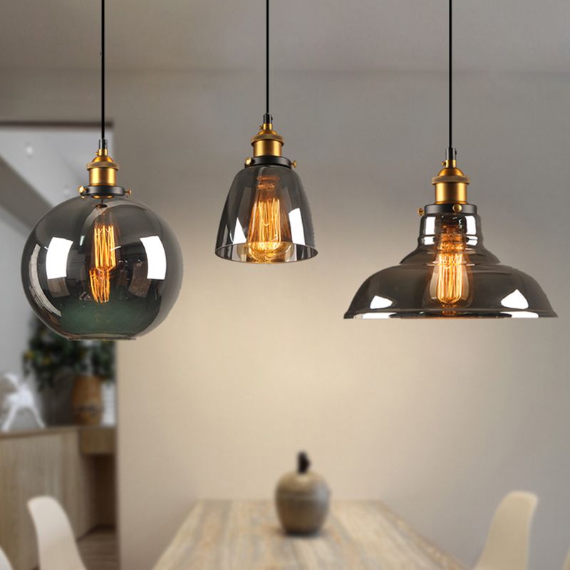 Lámpara colgante geométrica de una sola bomba