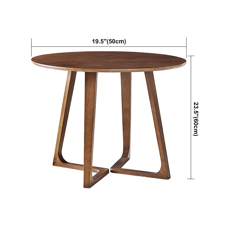 Mesa redonda de ashwood brown sencilicidad de doble pedestal para comedor