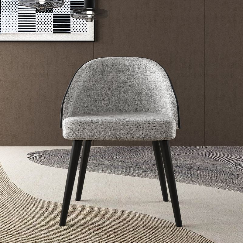 Silla de comedor de madera moderna, sillas laterales tapizadas sin brazos para uso doméstico