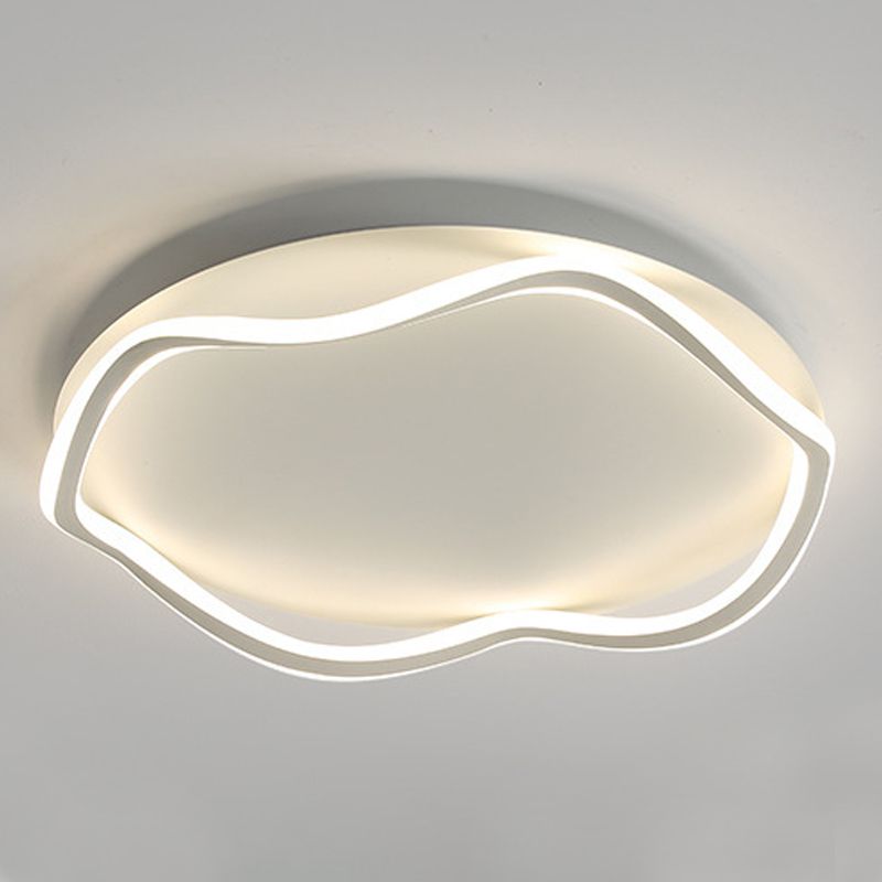 Modern Fashionable LED Linear Flush Mount Aluminium Indoor Ceiling Light with Silicone Shade