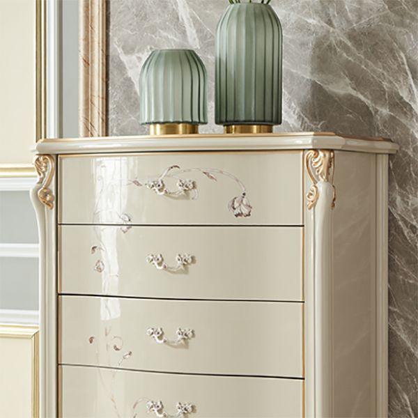 Classic Glam Dresser Wooden Storage Chest Dresser with 5 Drawers