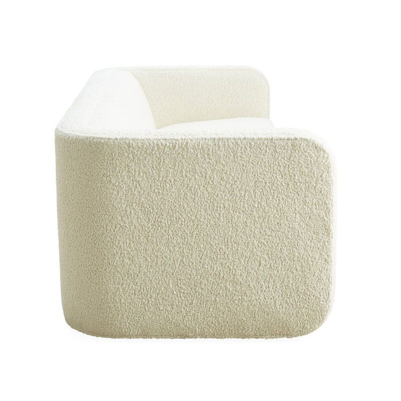 Contemporary Velvet Tuxedo Arm Sofa Loose Back Settee for Living Room