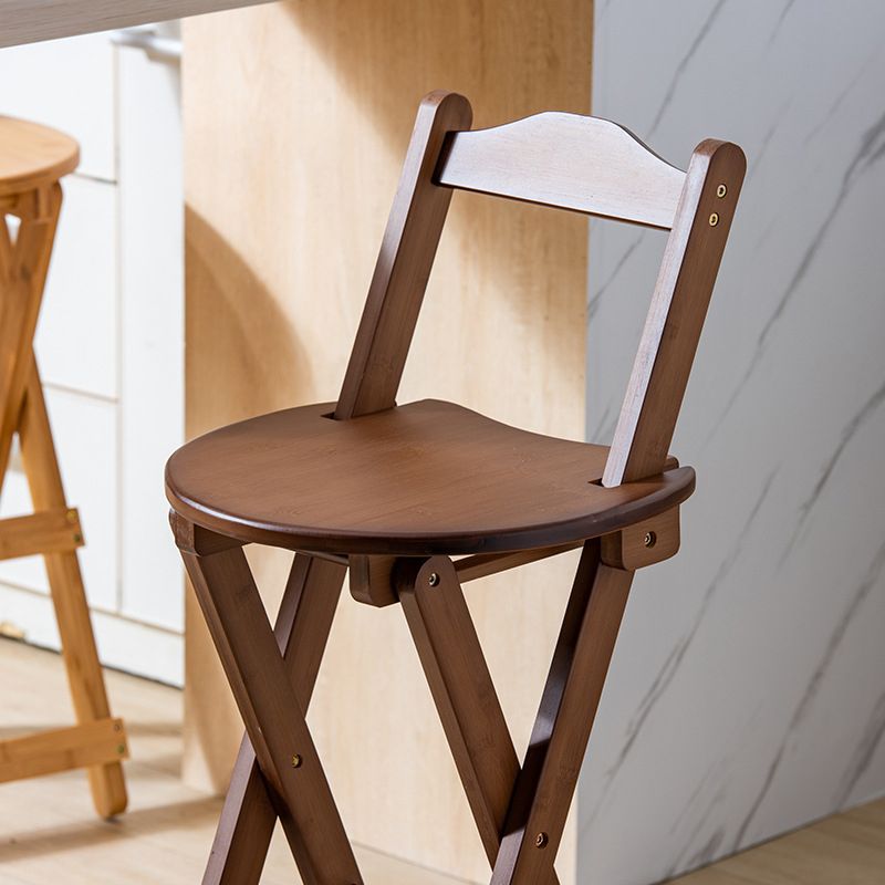 Armlose Holz-Barhocker im nordischen Stil, klappbare Thekenhocker, 1 Stück