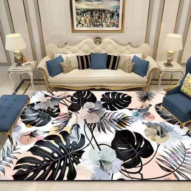 Modern bloemen Patroon Tapijten Polyester binnen Tapijt niet-slip achterste ruggebied Tapijt voor woonkamer