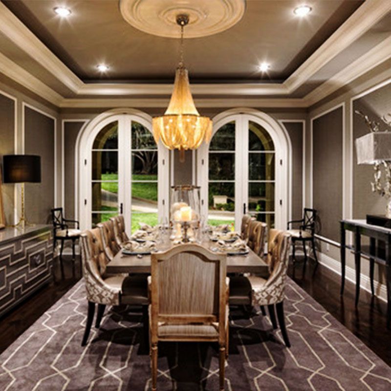 Ketting moderne stijl kroonluchter hanglamp metalen 8-lichts hanglampvoeturen