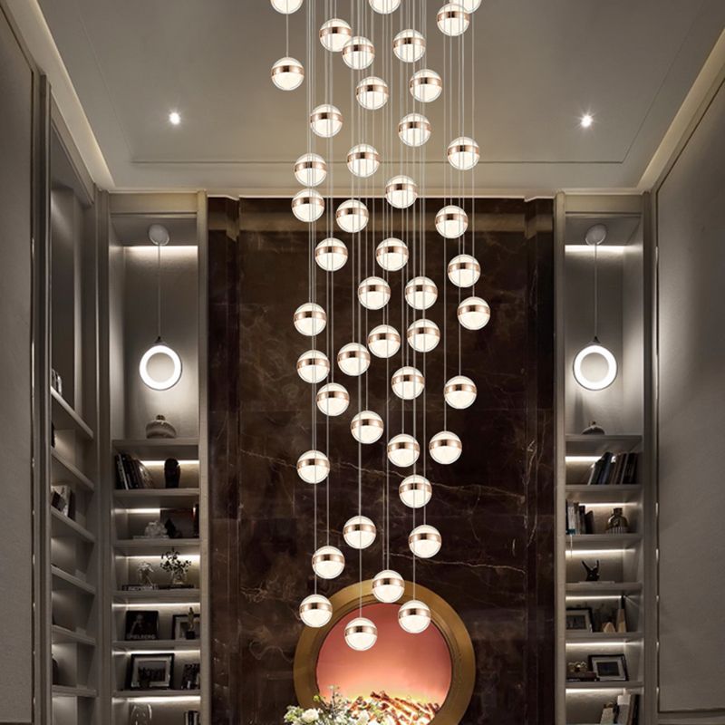 Sospensione in oro in oro in oro a LED a sfera a sfera LED a LED a LED a più soffitto