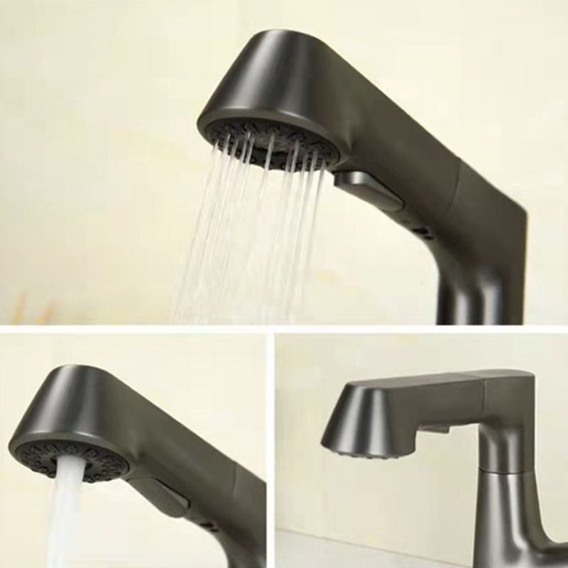 Centerset Sink Faucet Contemporary Pull-out Faucet with Single Handle