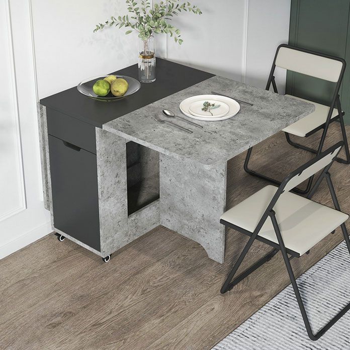 Muebles de estilo de mediados de siglo Mesa de comedor de madera maciza para el comedor en casa