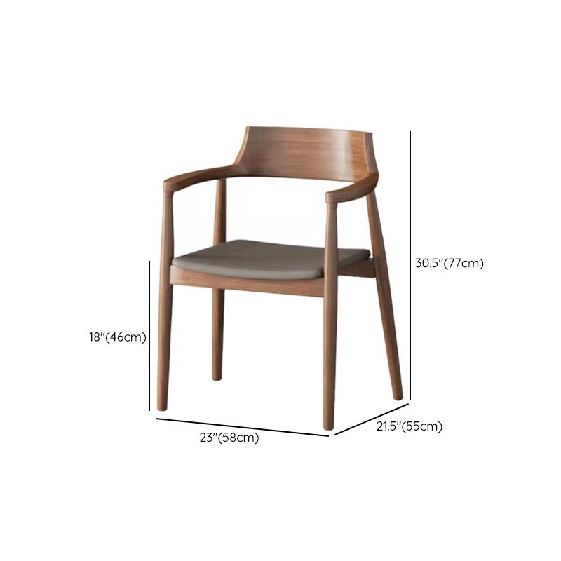 Brown Rubberwood Dining Set 1/4/5/6 Pieces Modern Dinette Set for Home