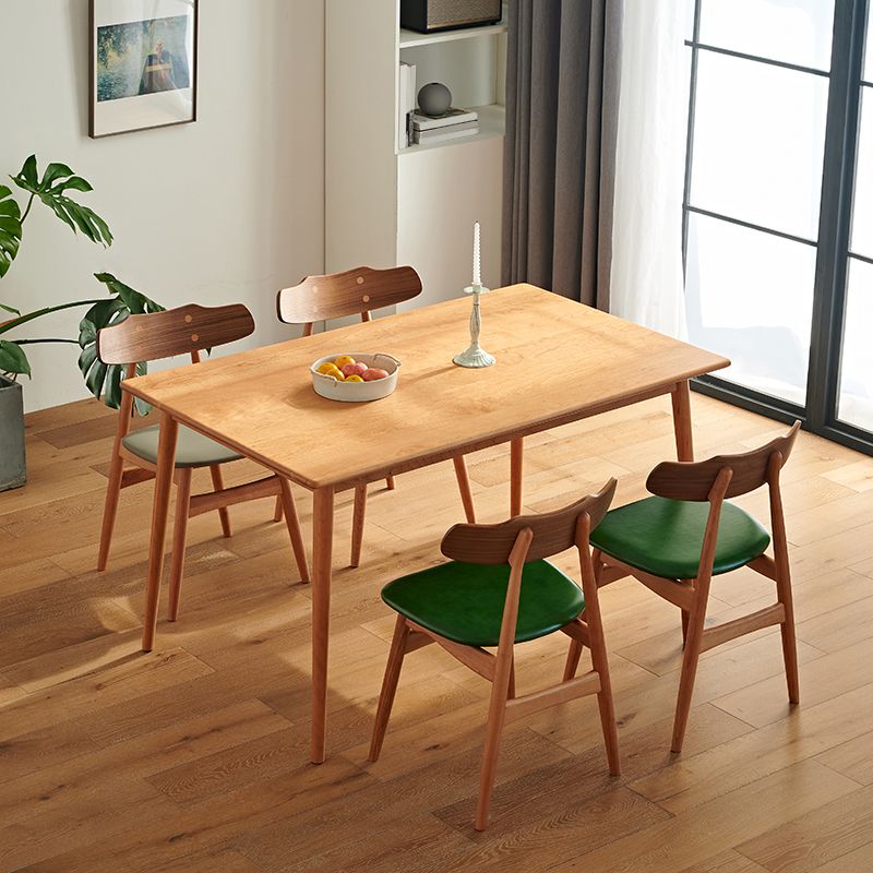 Contemporary Indoor Wood Open Back Upholstered Side Dining Chair