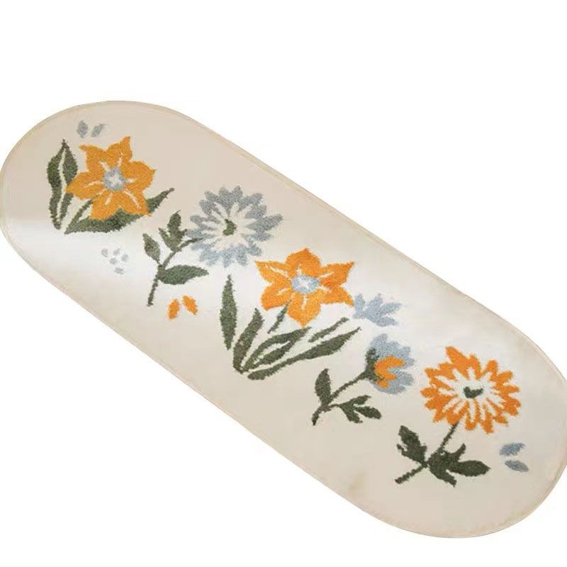 Alfombra de tulipán Modern Modern Polyéster Rug Alfombra de respaldo sin deslizamiento para salón para salón