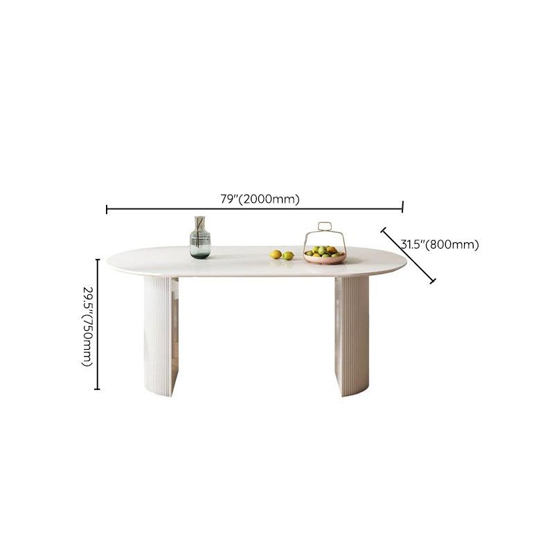 Dining Room Dinner Kitchen Table Double Pedestal Stone Dining Table