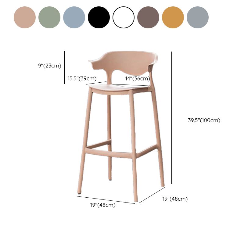 Industrial Stackable Bar Height Stool Plastic Low Back Bar Stool for  Dining Room