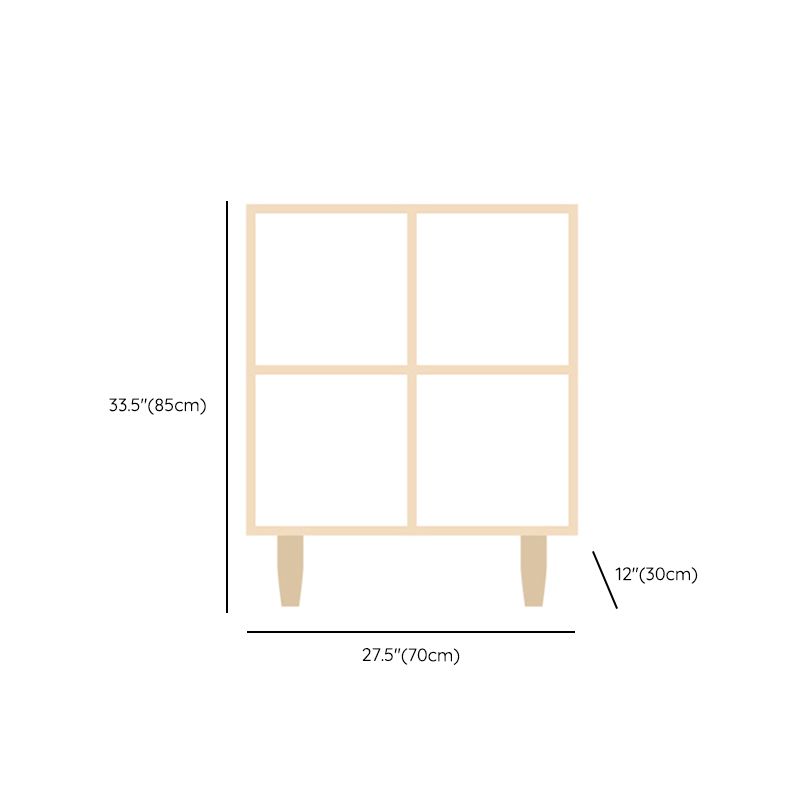 Natural Standard Bookshelf Wooden Contemporary Bookcase with Shelves
