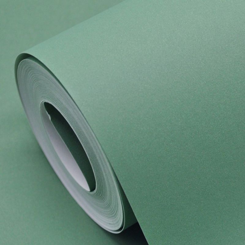 Solid Color Pattern Wallpaper Roll Unpasted Simple Style Bedroom Wall Art, 54.2-sq ft