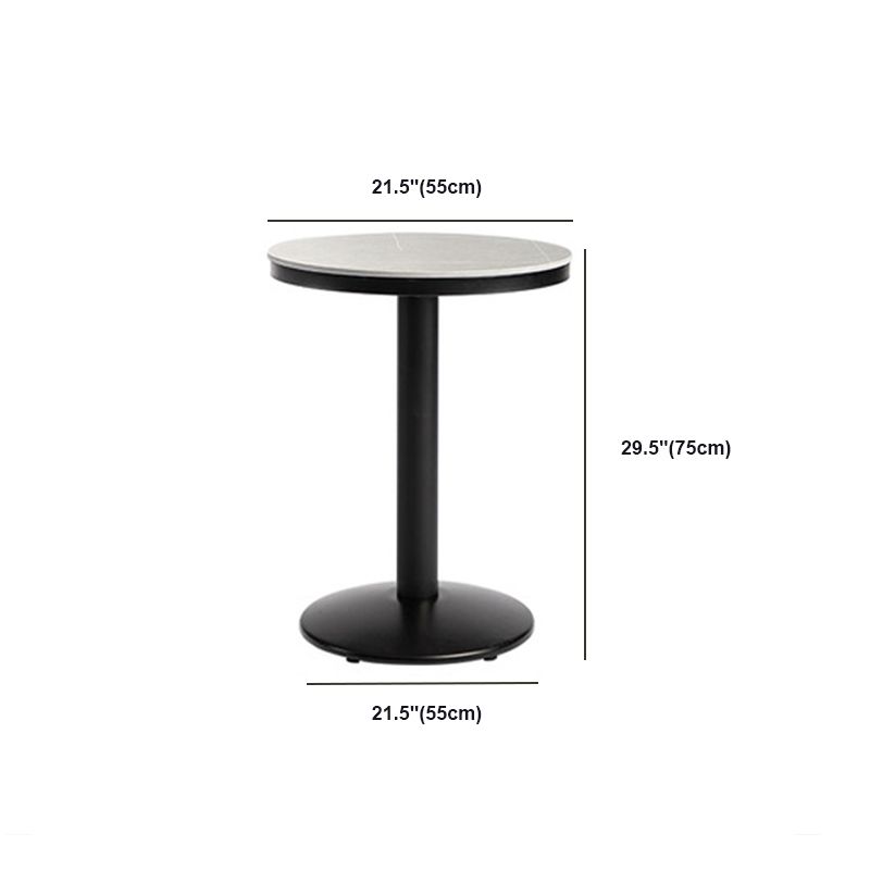 Industrial Round Bar Table Set 1/2/3 Pieces Sintered Stone Bar Table Set for Dining Room