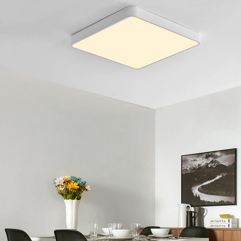 Metal Retangular Shade Flush Mount Llight Modren Style1 Head Flush Mount
