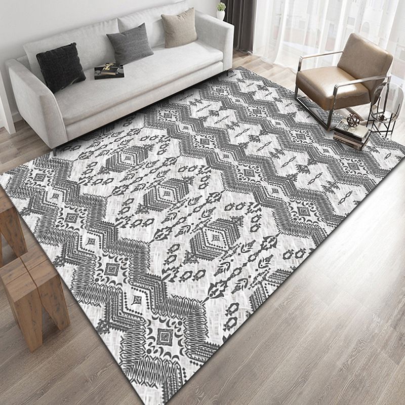 Victoria Boho-Chic Rug Tribal Symbols Area Carpet Friendly Washable Carpet for Living Room