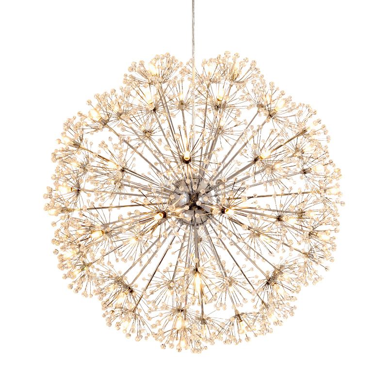 Crystal Spoutnik Chandelier Pendant Light Simple 24/32 LILS LIMBRE PLAFIQUE en argent