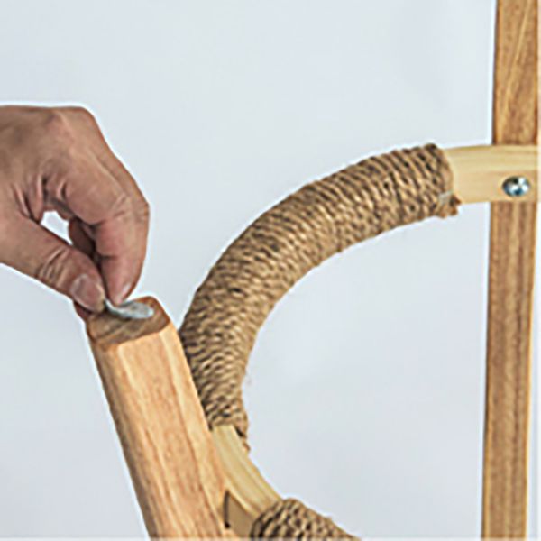 Modern Solid Wood base Bar Stool Upholstered Footrest Bar Stool