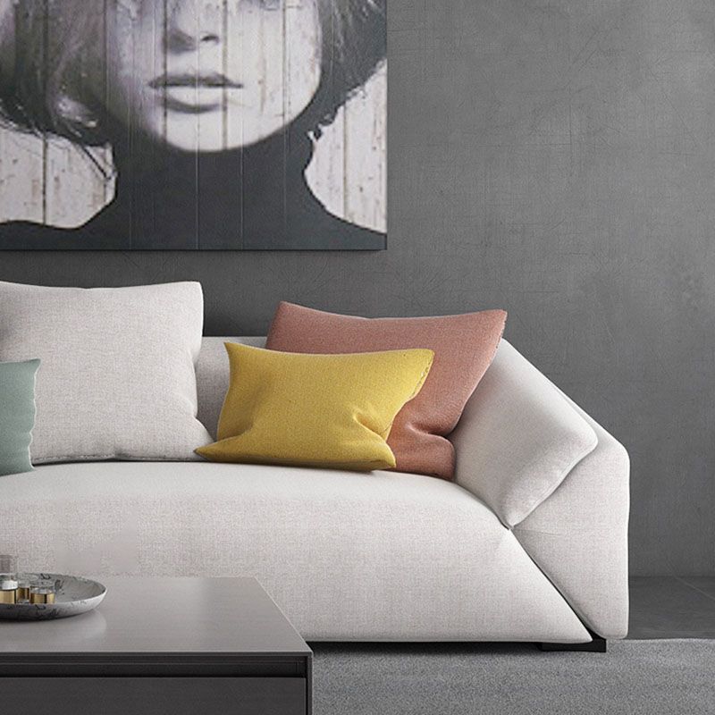 Modernism Tuxedo Arm Sofa Stain Resistant Fabric Sofa in Gray