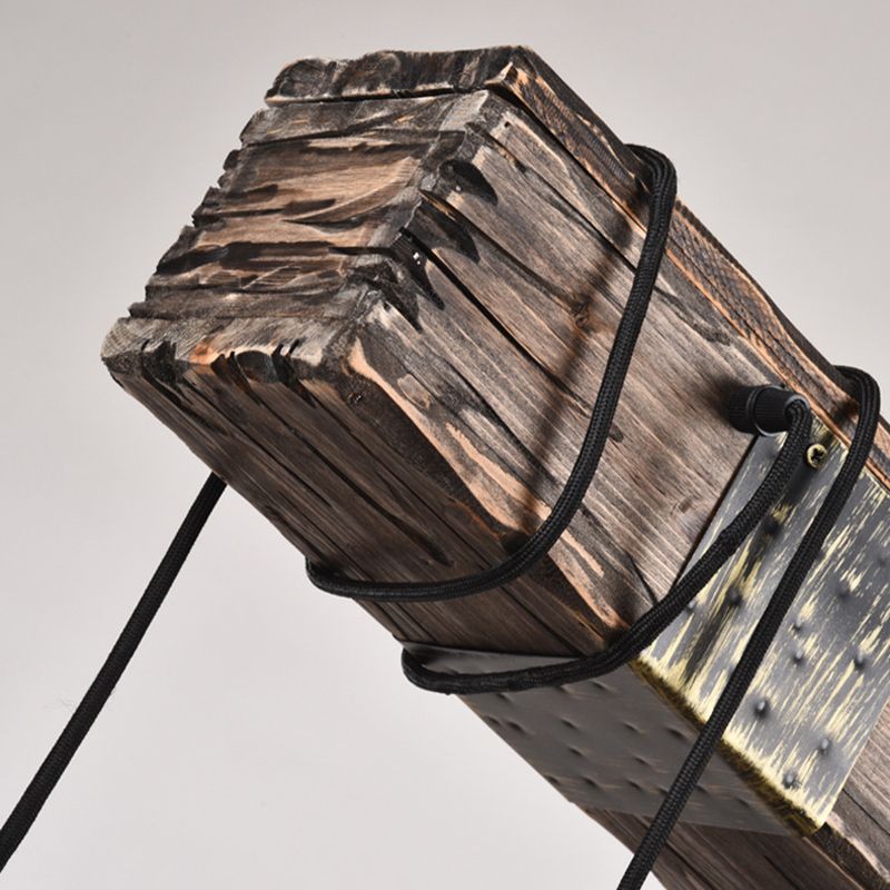 Industrial Bulb Pendant Island Pendant Lights Wood Multiple-Light Island Pendant Lights