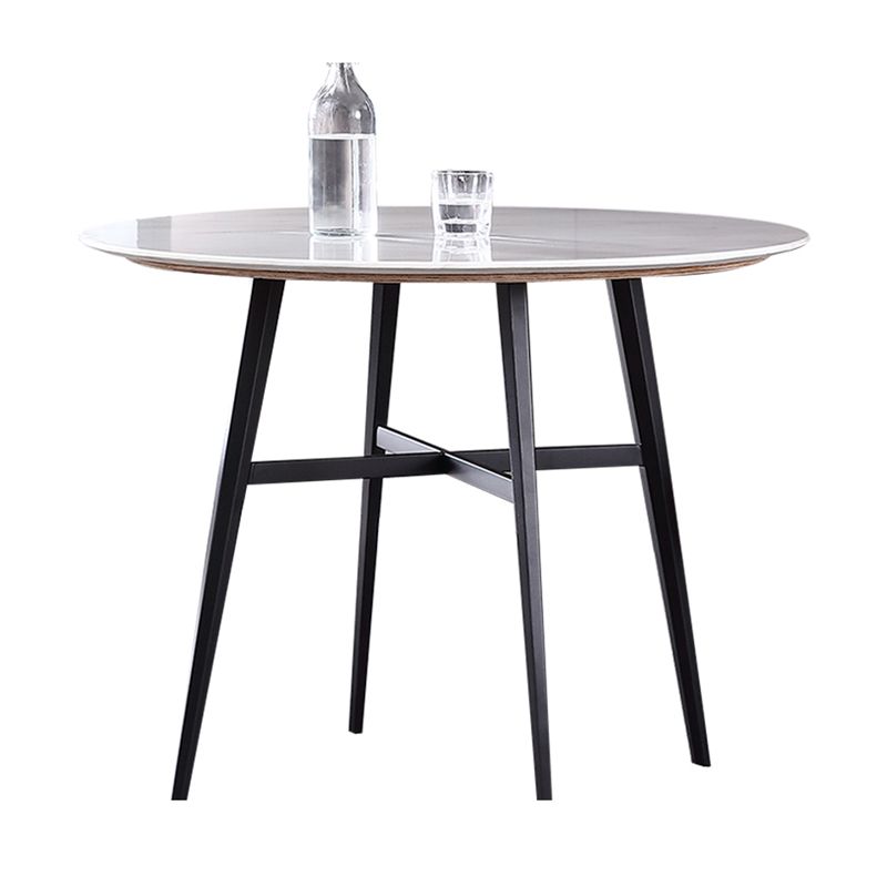 Modern Round Stone Dining Set 1/2/3/4 Pieces Dining Table Set with Padded Chairs