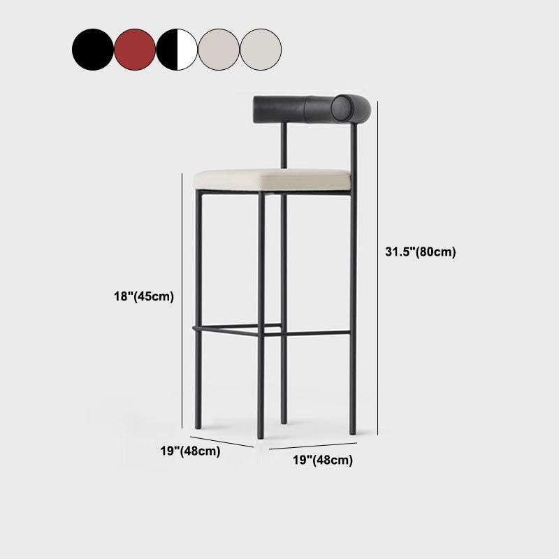 Upholstered Armless Dining Chairs Contemporary Open Back Side Furniture in Matte Finish