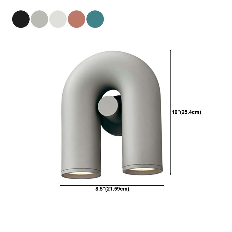2-Light Geometric Wall Mount Light Modern Style Resin Wall Mount Lighting