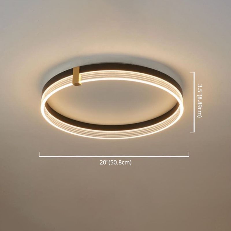 Moderne stijl acryl inbouw plafondarmatuur Geometrische 1-lichts gemonteerde led-verlichting