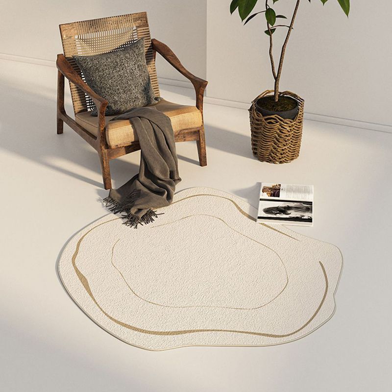 Modern Novelty Shape Rug Washable Rug Polyester Carpet with Non-Slip Backing