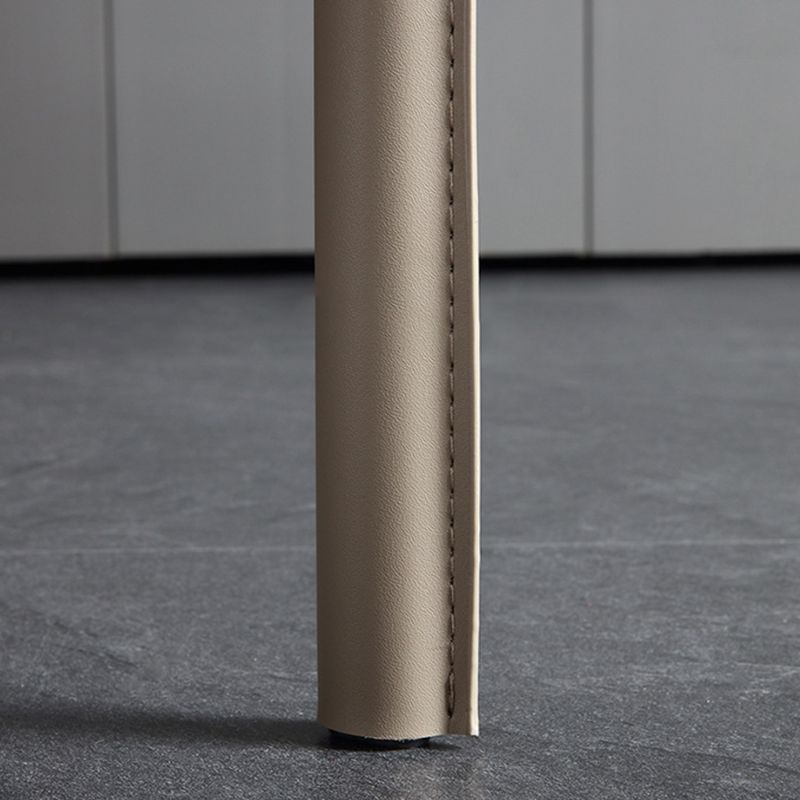 Dining Room Upholstered Arm Chair Faux Leather Parsons Chair