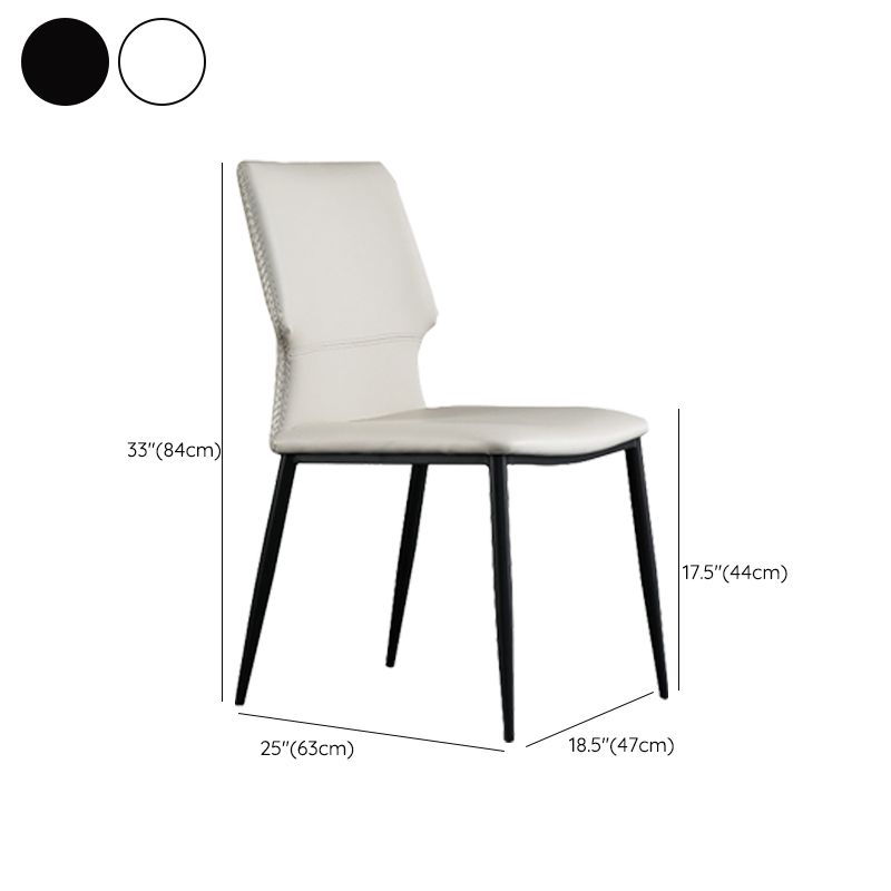 Industrial Wingback Dining Side Chair Dining Room Indoor Armless Chair