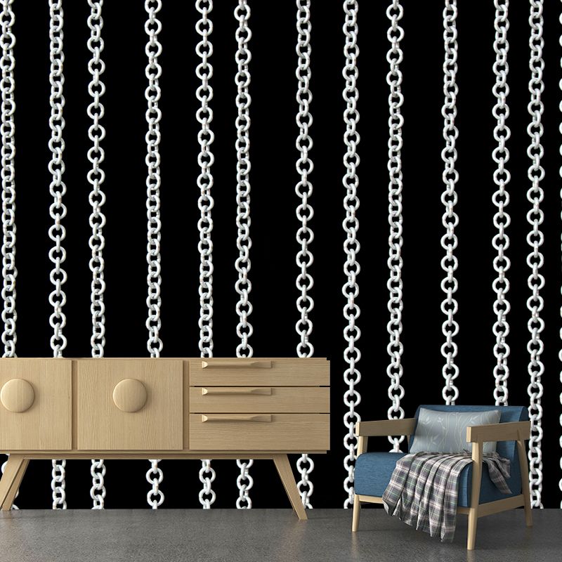 Metal Illustration Wall Decal Stain Resistant Murals Decoration for Bedroom