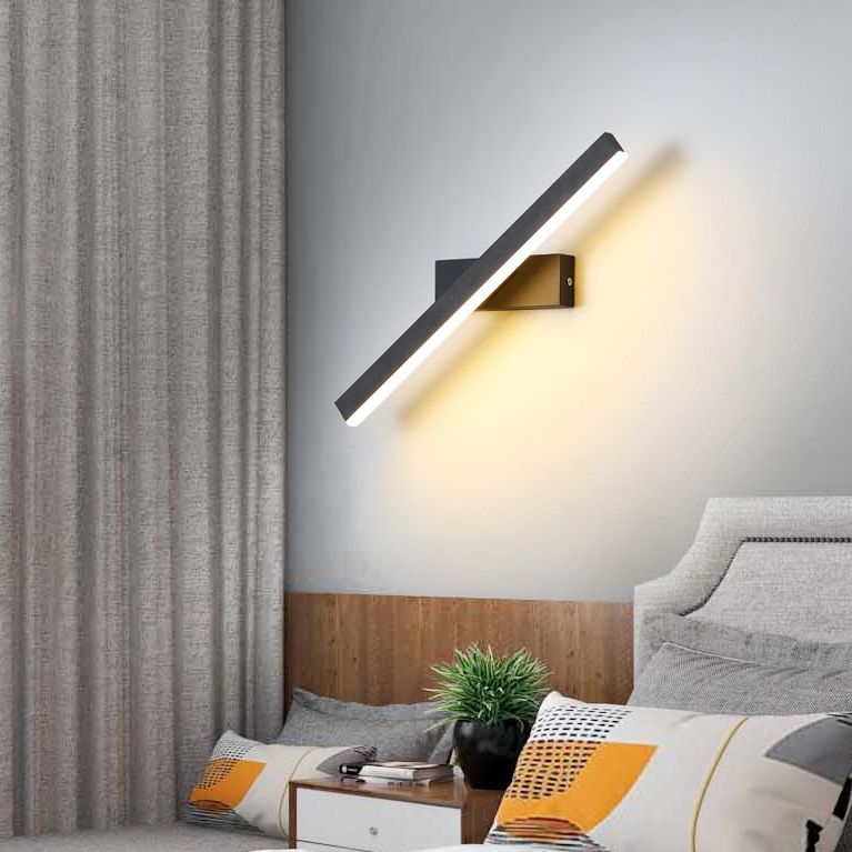 Lámpara de pared de pared LED creativa moderna Lámpara de pared giratoria rectangular de hierro giratorio con sombra acrílica