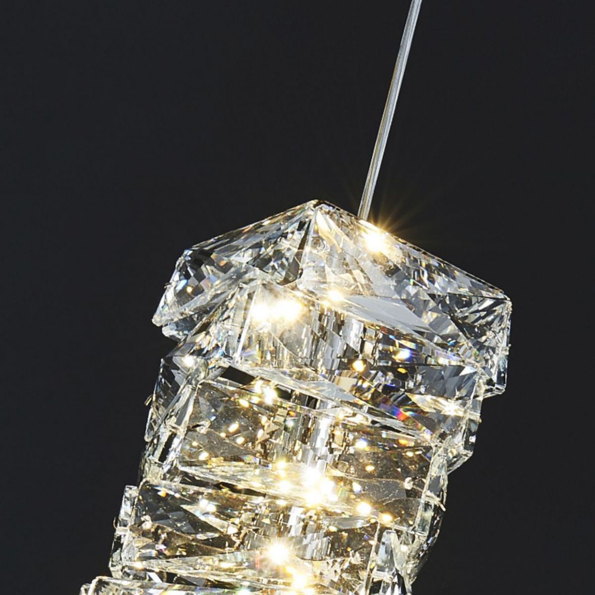 1 lumière suspension géométrique Pendant style moderne Crystal Plafond plafond