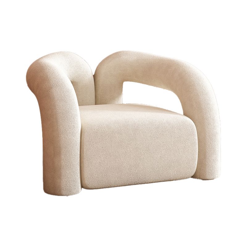 Mid-century Modern Arm Chair Round Arms Accent Armchair for Bedroom