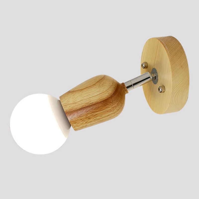 Luces apliques geométricas de estilo moderno Madera 1 accesorios de iluminación de pared ligeros