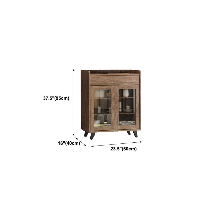 Brown Contemporary Side Board Engineered Wood Sideboard for Dining Room