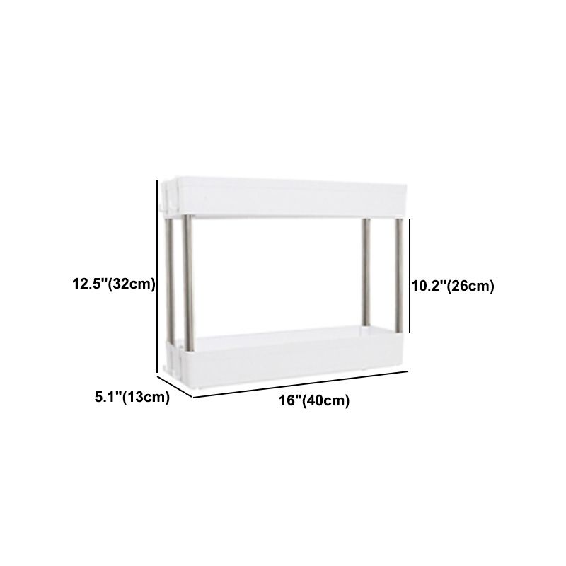 Plastic Bookshelf White Open Shelf Bookcase for Home Study Room Office