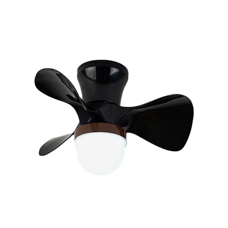 22 "breites Schlafzimmer -Anhänger Lüfter Licht zeitgenössische Halbmontagebeleuchtung mit Schüssel Acrylschatten, 3 Klingen