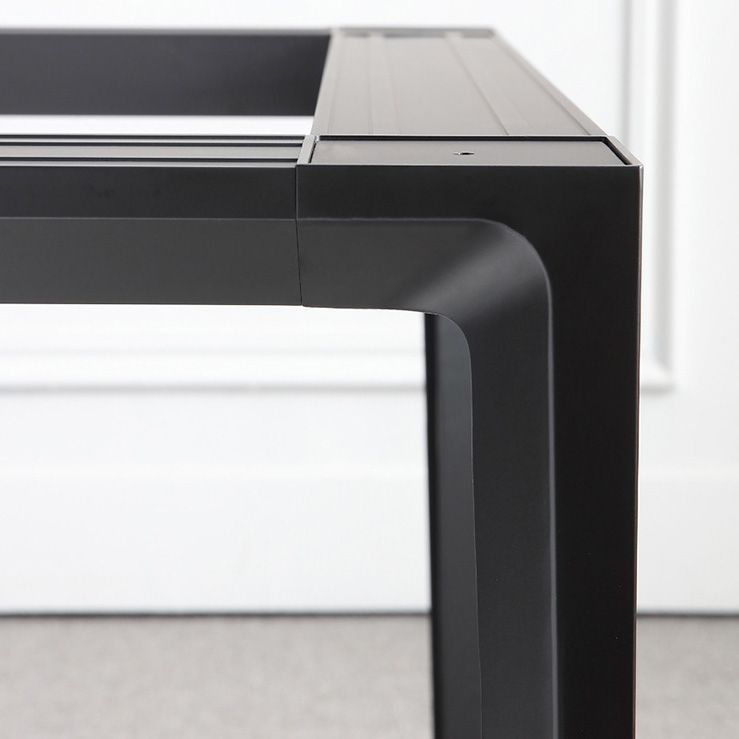 Industrial Sintered Stone Table 4 Legs Aviation Aluminum Base Rectangle Table for Home