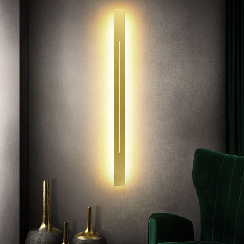 Metal Strip Shape Wall Light Minimalist 1 Light LED Wall Sconce for Aisle