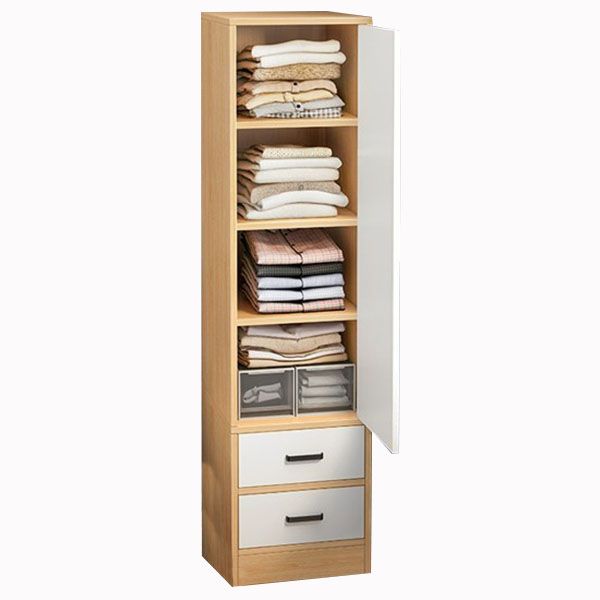 Non-Hanging Armoire Cabinet Engineered Wood Wardrobe Armoire